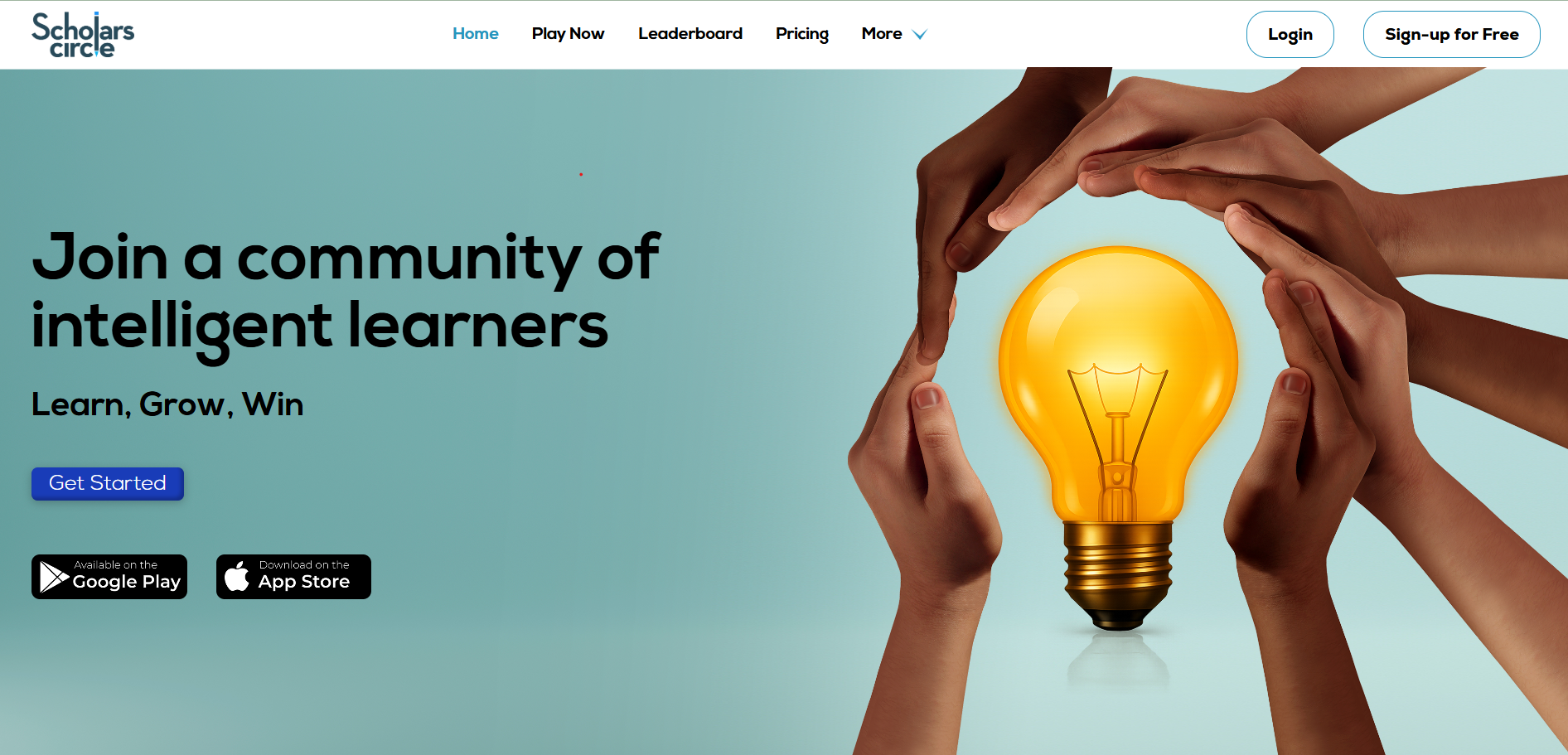 Scholars Circle: The Scholars Circle landing page introduces the learning community.